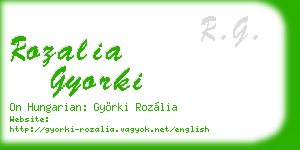 rozalia gyorki business card